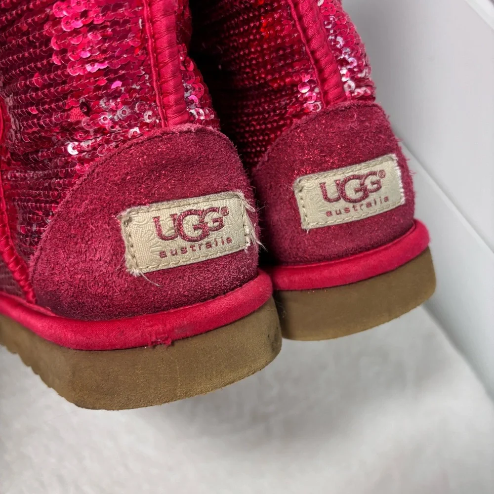 UGG Australia Red‎ Sequin  Women's Boots Size 7